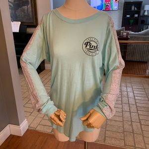 Victoria’s Secret pink mint and gray shirt size s